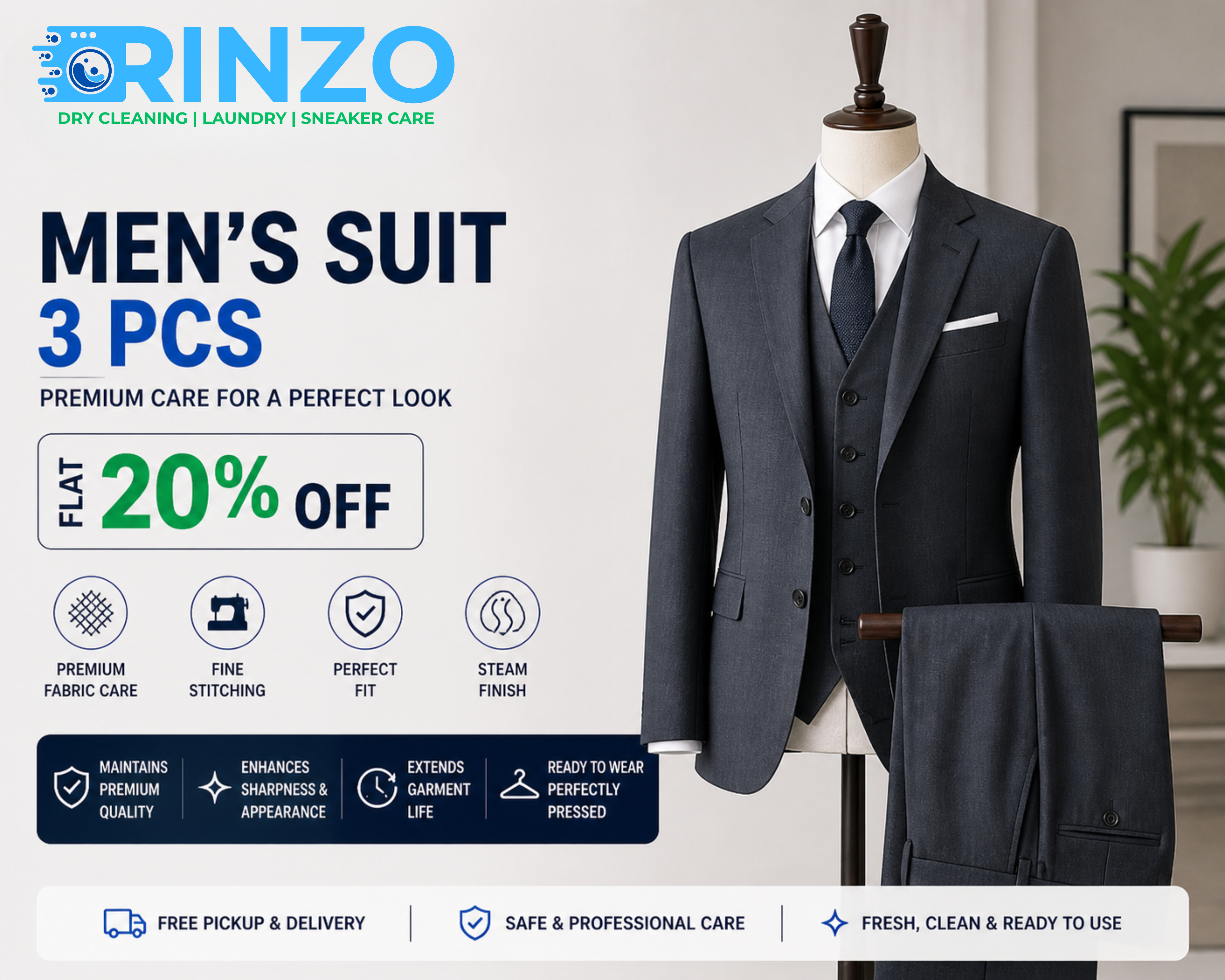 PACK OF 2 SUIT 3 PCS ( MEN ) @ 20% OFF