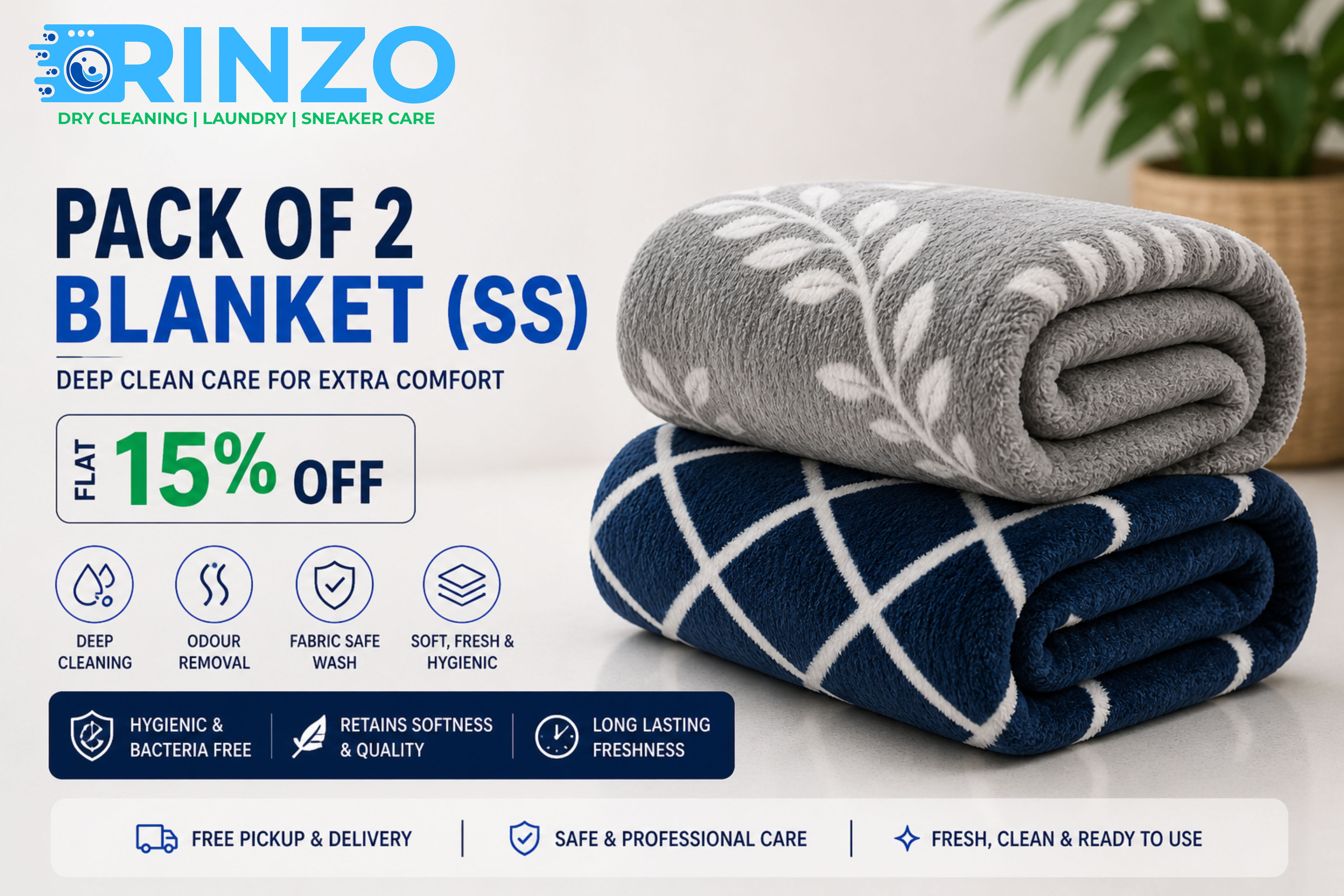 PACK OF 2 BLANKET ( SS )@ 15% OFF