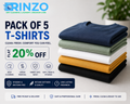 PACK OF 5 T-SHIRTS @ 20% OFF